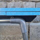 Blue formica set Jafae and its 4 vintage chairs, 70s