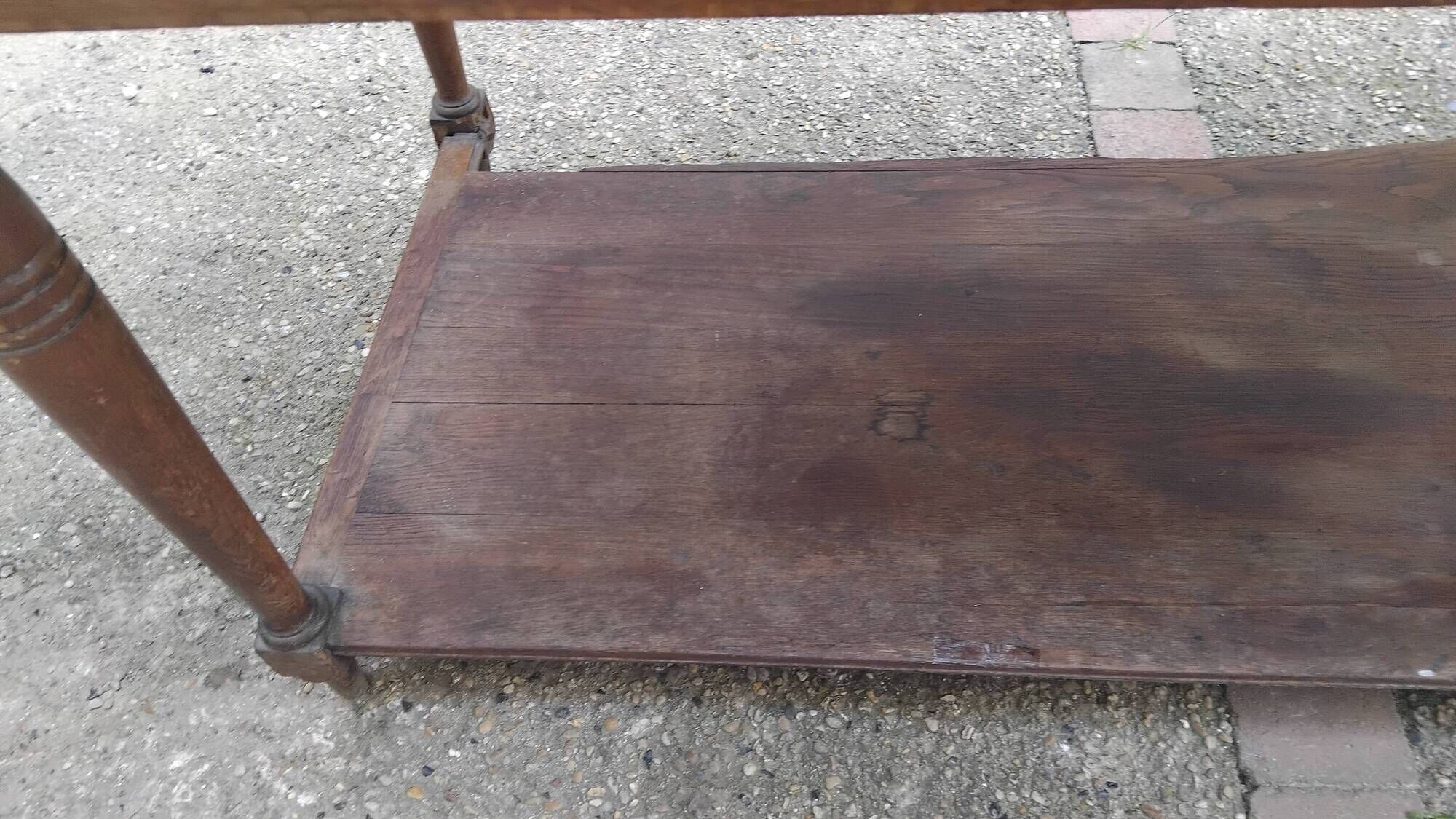 Grande table Drapier ancienne XIX eme meuble métier atelier tissu commerce