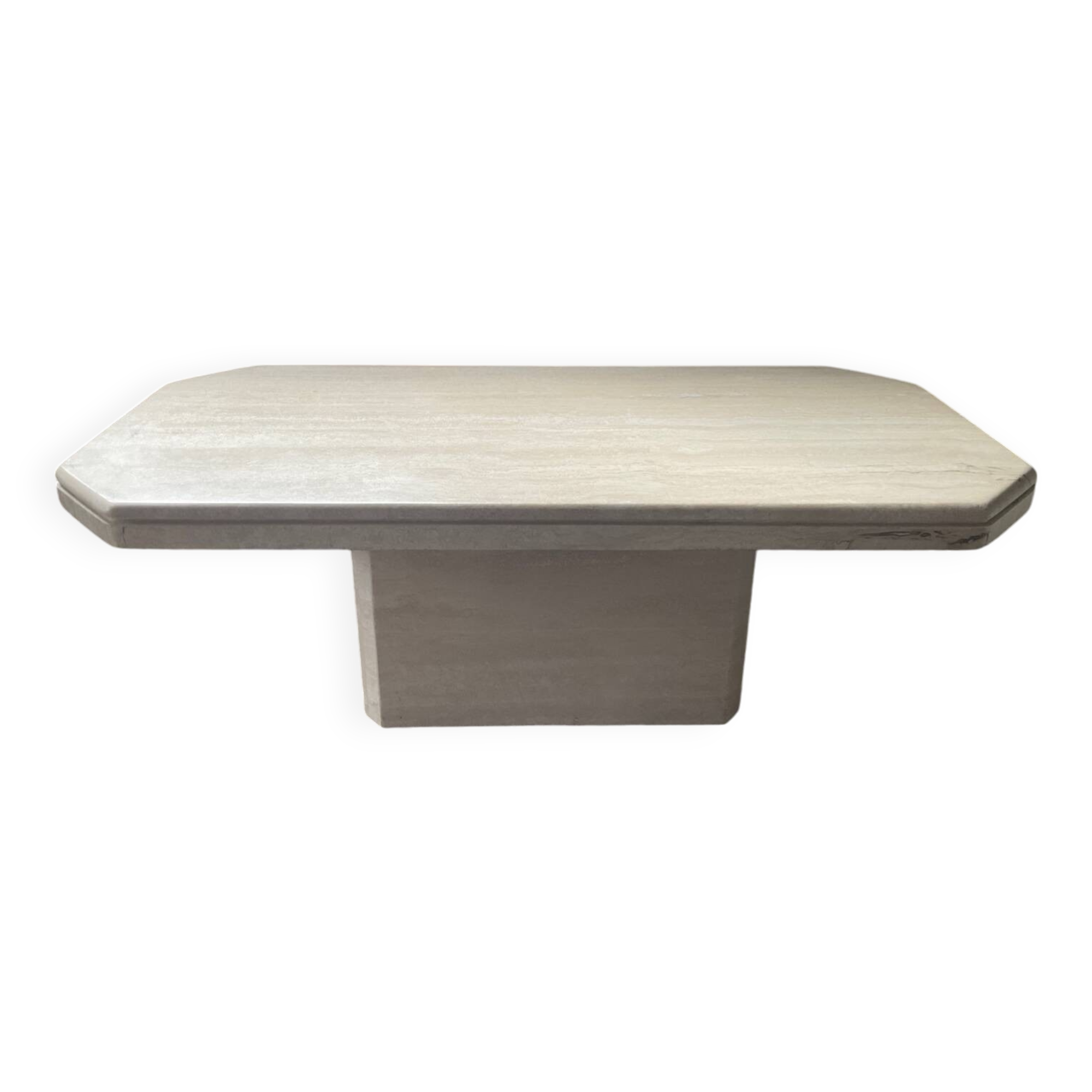 70s travertine coffee table