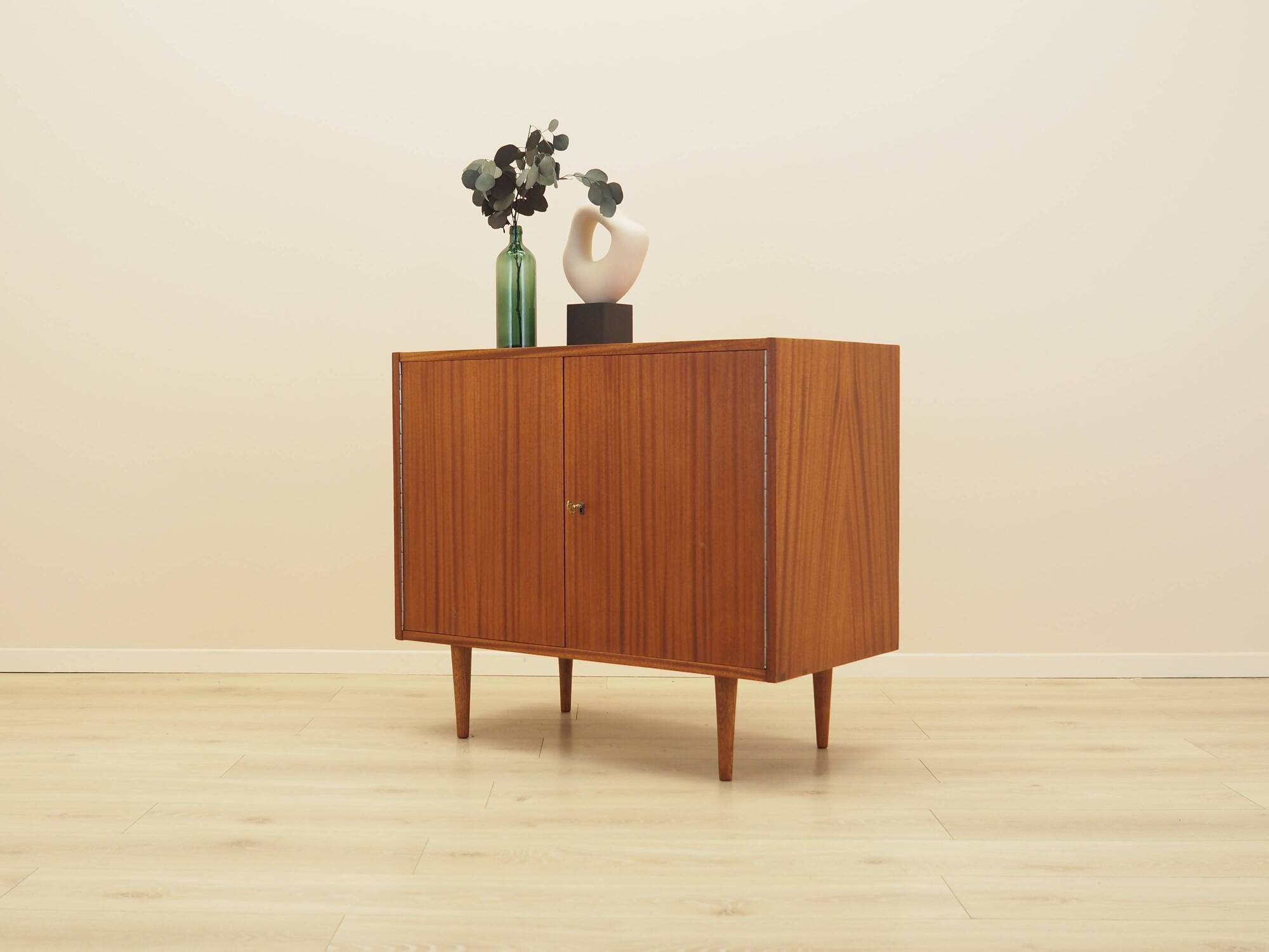 Mahogany Cabinet with Lock Meblosprzęt Poland 1970s