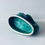 Vintage pitcher green fish shape