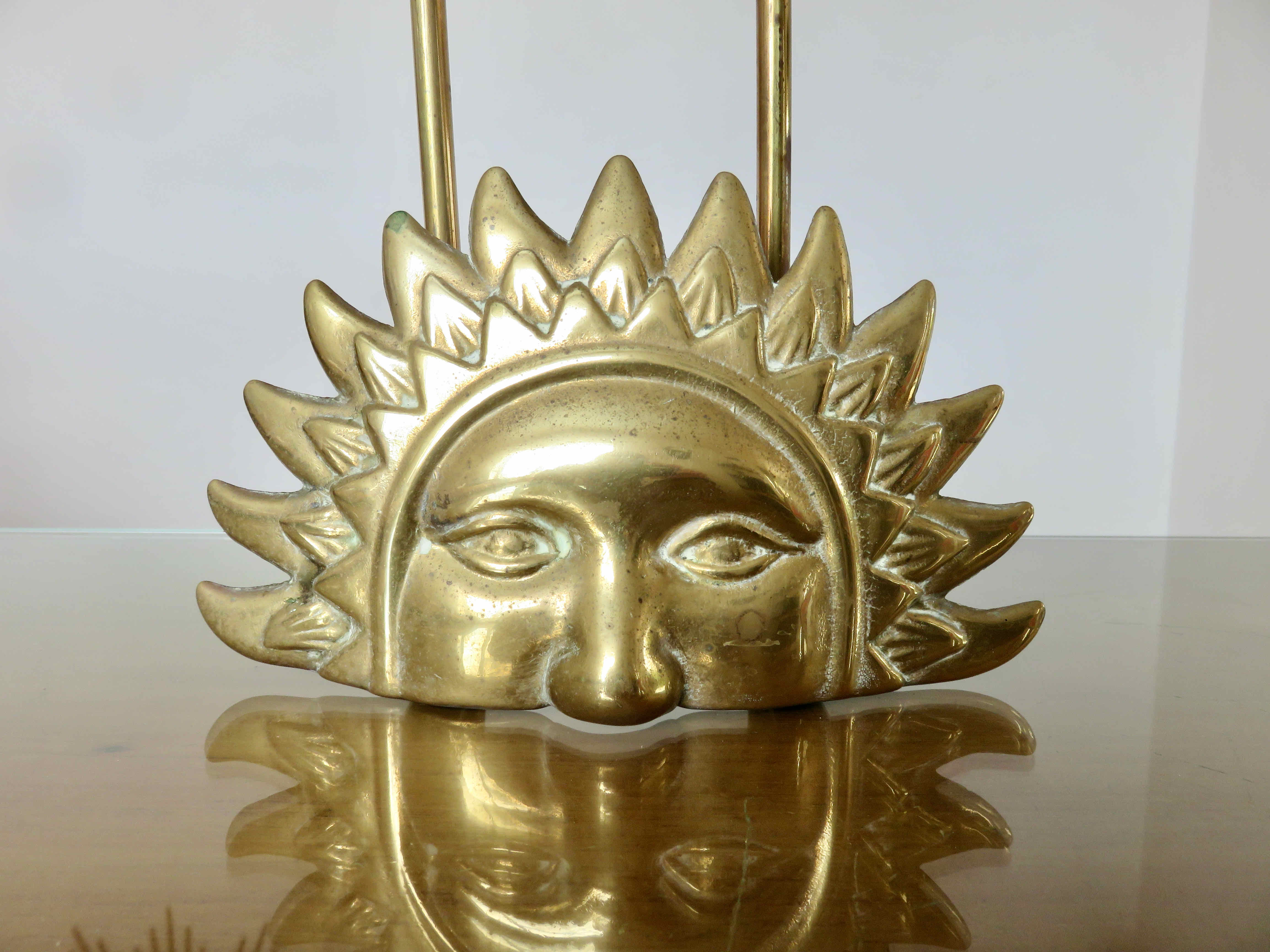 Letter holder "sun" brass 60s 70s