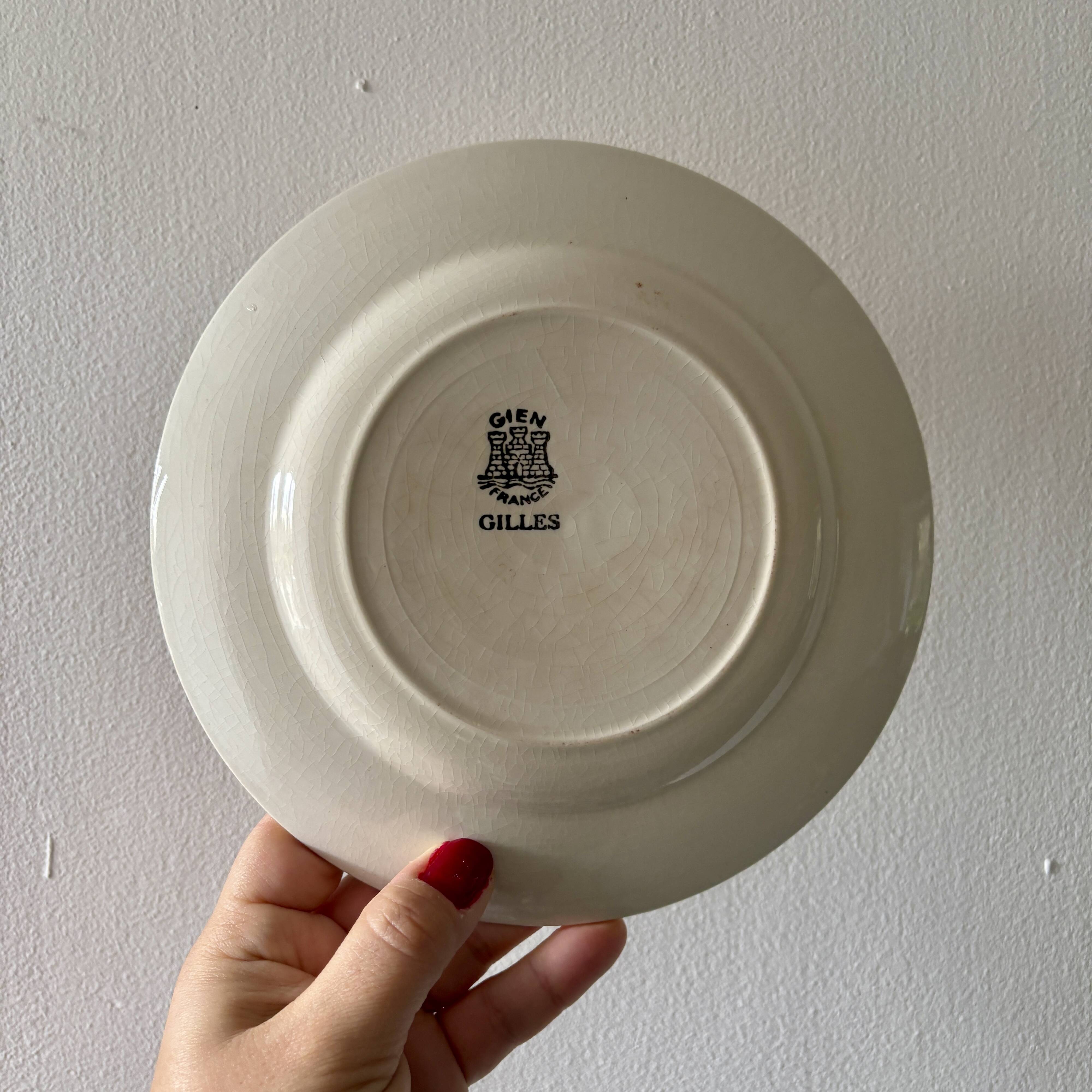 Set of 8 vintage dessert plates - Gilles de Gien