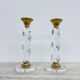 2 bougeoirs en lucite torsadée, années 1970