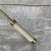 Midcentury brass and marble diablo floor lamp, Italy 1960s