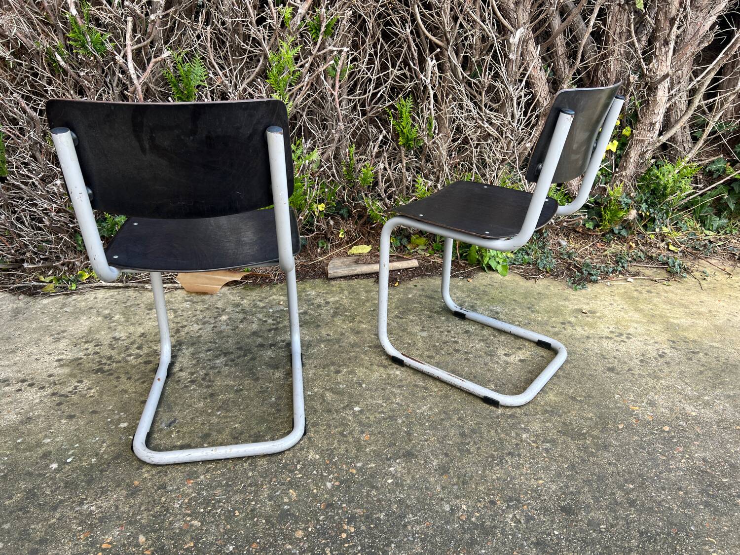 Pair of industrial chairs