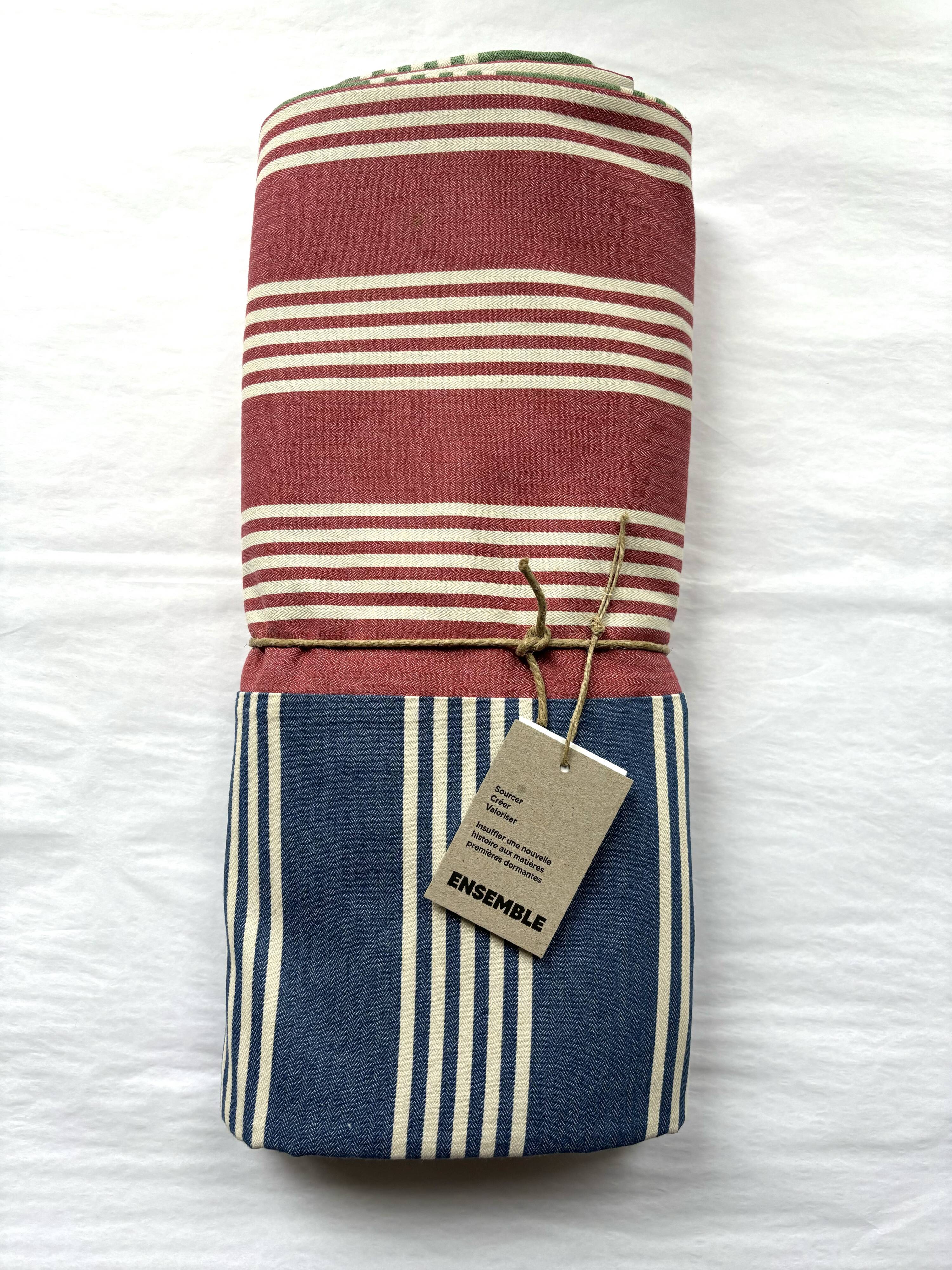 Tablecloth, green/pink/blue patchwork