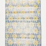 2x10 Blue & Yellow Vintage Runner Rug 73x328Cm