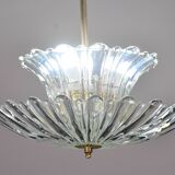 Art Deco pendant light Murano glass by Barovier, 1950