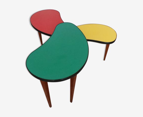 Been shaped coffee tables  vintage 1950