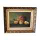 Table oil on canvas still life frame golden wood Regency style