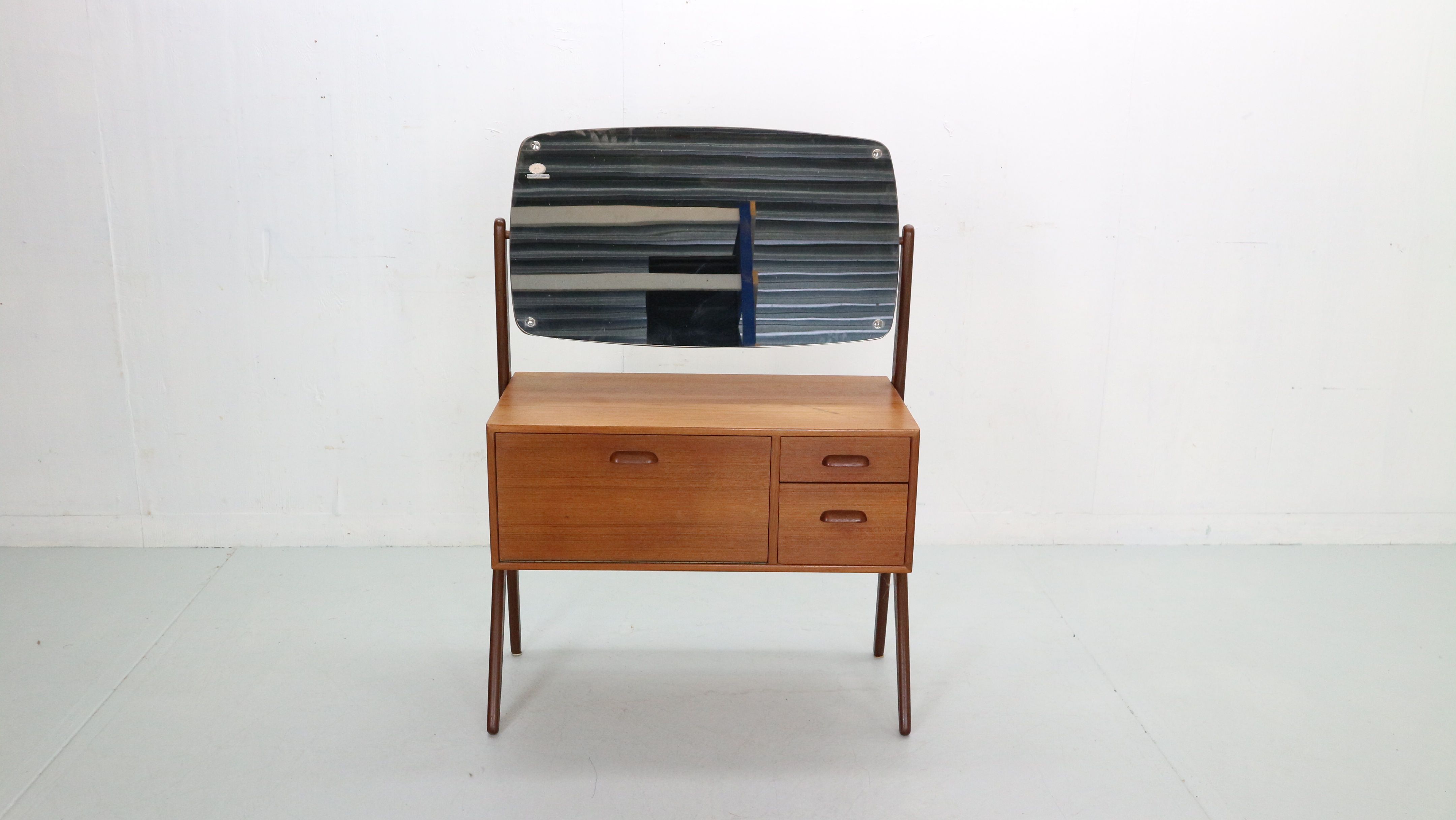 Mid-Century Danish Dressing Table in Teak by by AG Spejl Kobberbeskyttet, 1960s