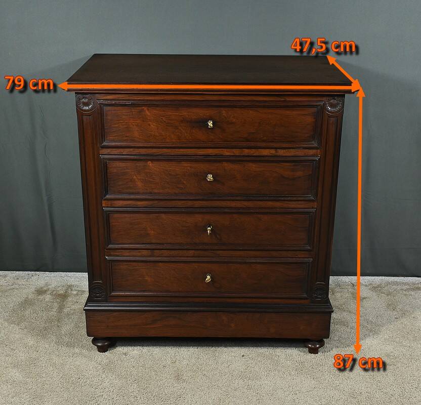 Rosewood veneer chest of drawers, Art Nouveau – 1920