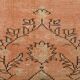 Tapis vintage rose poudré fait main en laine, style oriental doux