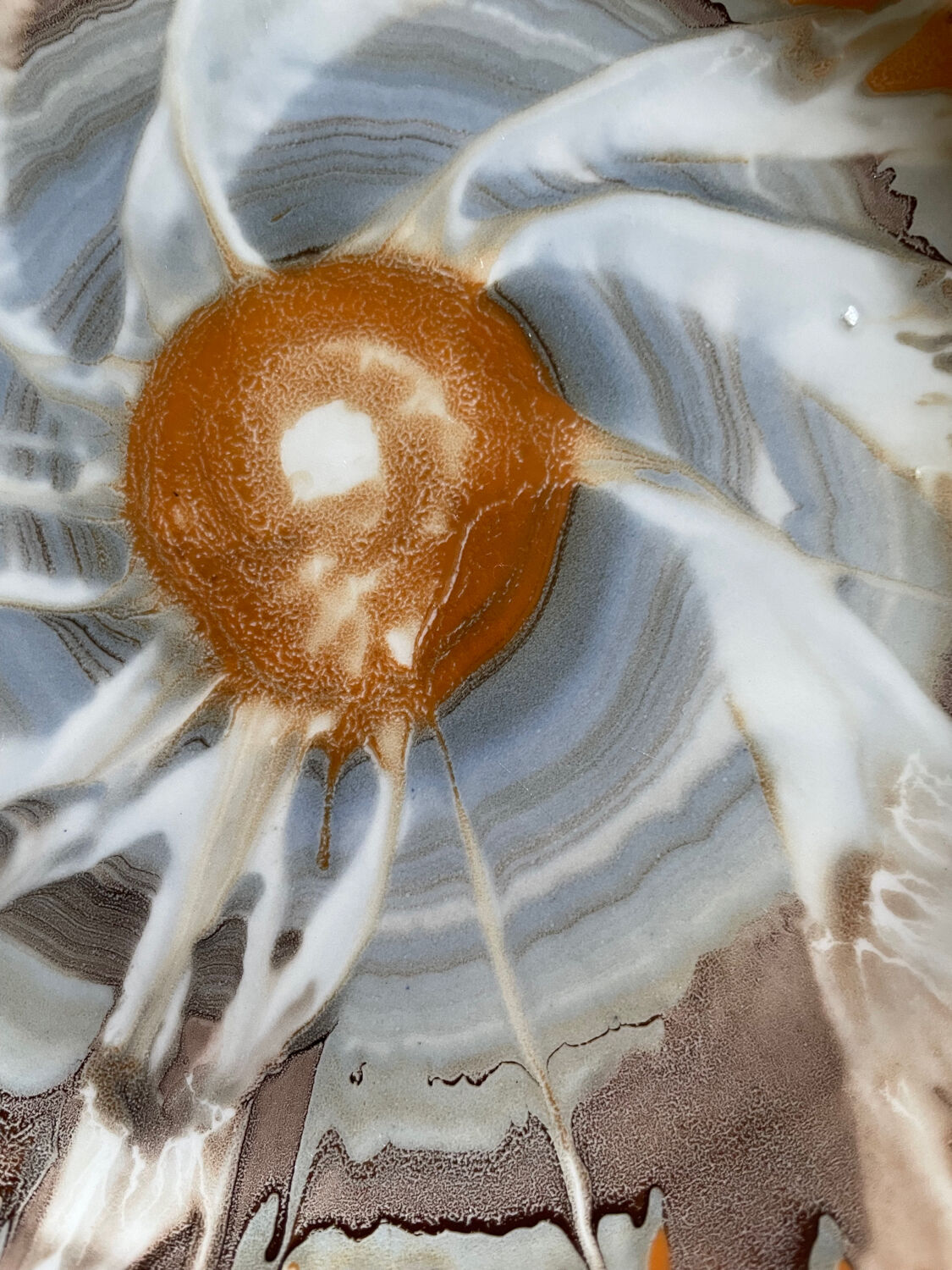 Series of 4 plates Pyroblan Sarreguemines vintage