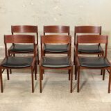 6 Scandinavian Scandinavian Scantic Mobelvaerk chairs