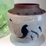 Vase boule en raku