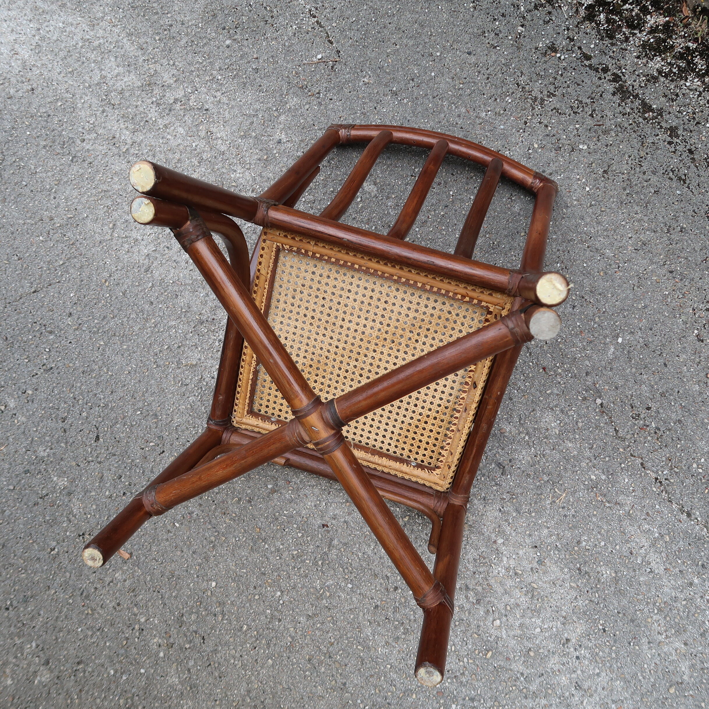 Office chair mc guire in bamboo and seat in cannage