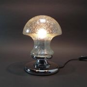 Mid-Century Chrome and Glass Mushroom Table Lamp by Baum Leuchten, 1970s