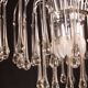 Lady Isabelle Murano Chandelier White Drops, 1980s