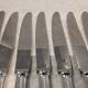 12 dessert knives with silver-plated metal handles, silversmith Ercuis Valencay