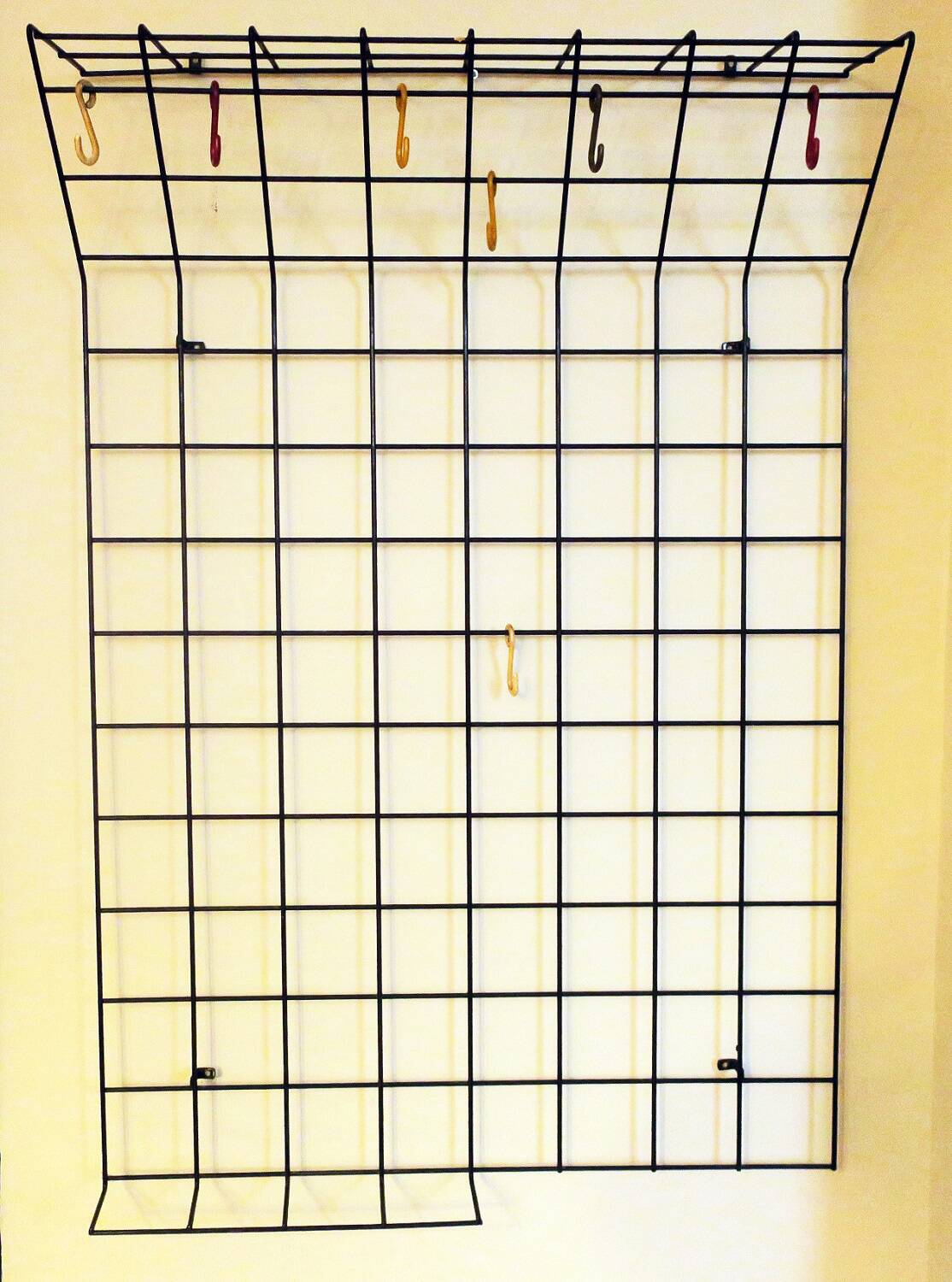 String black metal coat and hat rack, 1950s