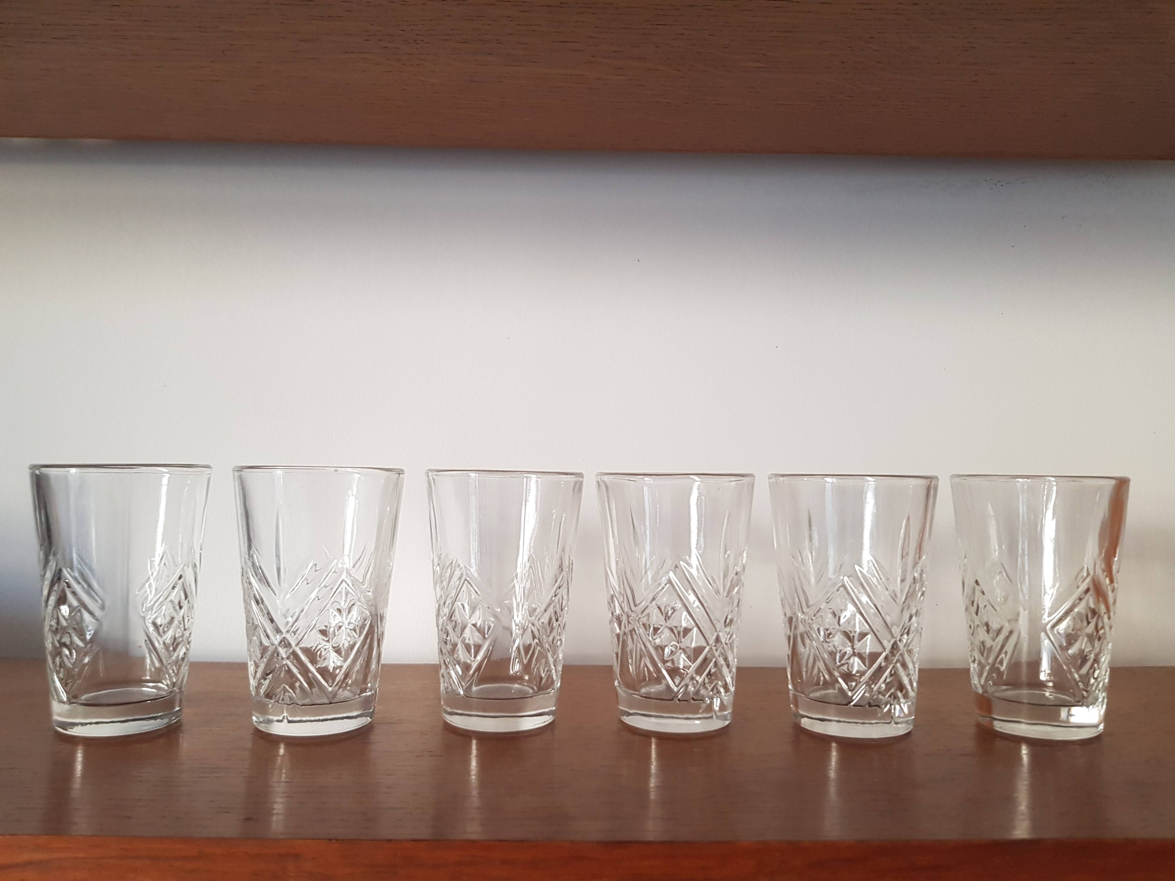 Lot de 6 verres en cristal saint louis
