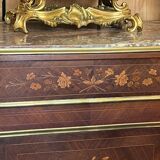 Napoleon III sideboard, rosewood and floral marquetry, 19th century