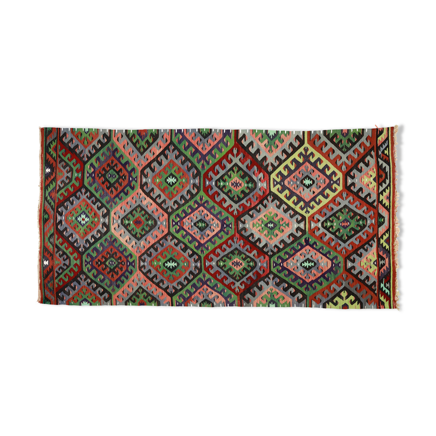 Anatolian handmade kilim rug 354 cm x 172 cm