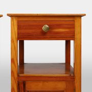 Pair of Art Deco Nightstands in wood, France 1940s