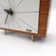 Rare mid century minimalist teak desk clock by zentra