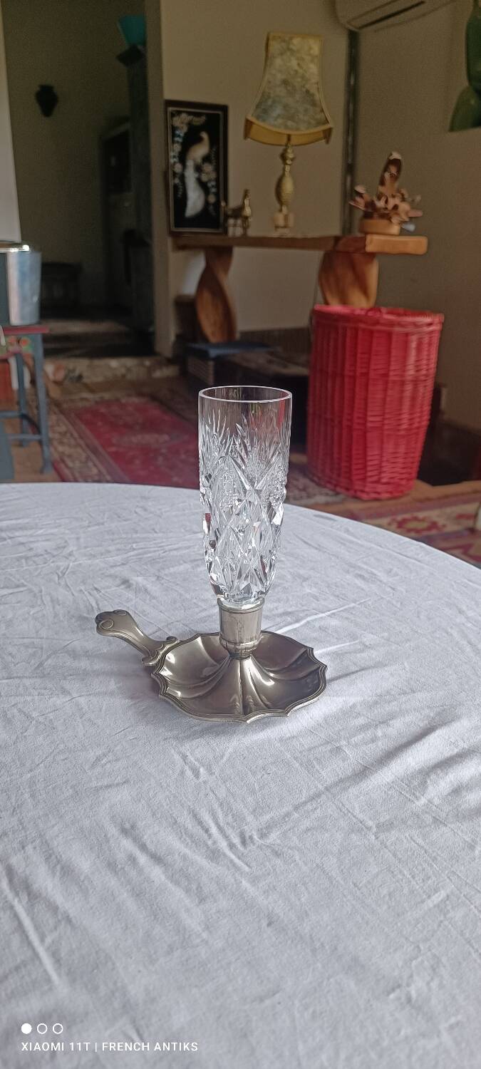 Saint Louis crystal candlestick, Florence model