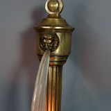 Art Deco bronze & glass wall lamp