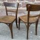 Paire de chaises de brasserie bois courbé