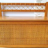 Rattan toy box bench