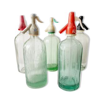 Soda siphons from the 50s, set of 5