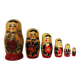 Traditional vintage Russian Matryoshka dolls series of 6