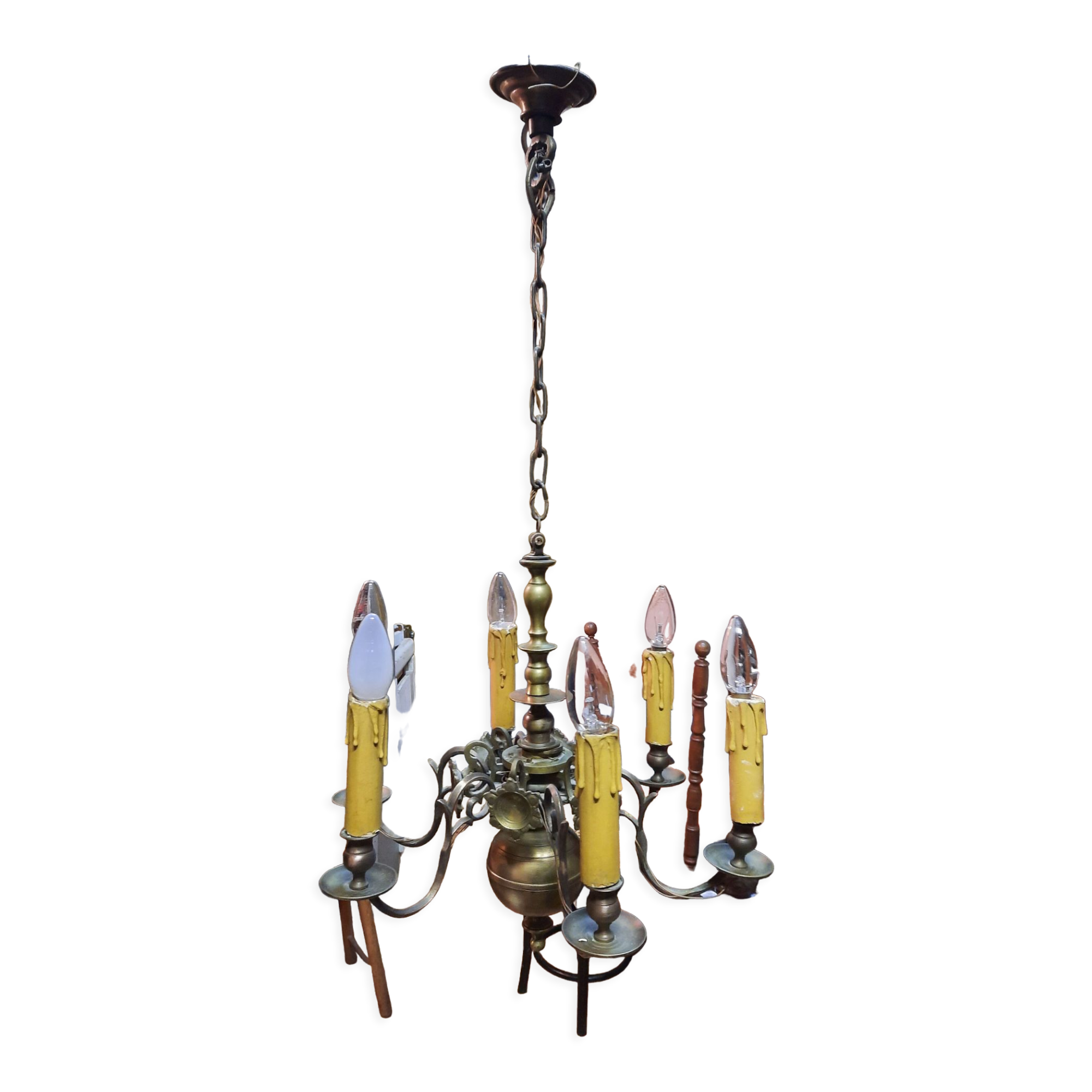 Antique bronze chandelier