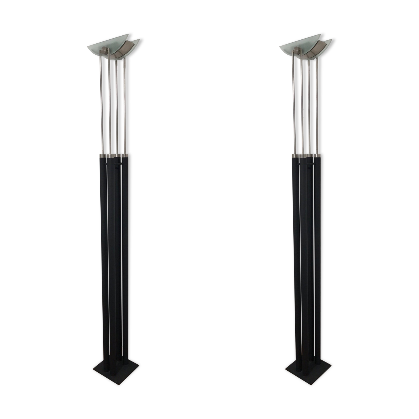 Paire de lampadaires Pierre Lallemand pour Moonlight, 1990