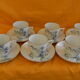 Set of 6 porcelain cups. Blueberry décor