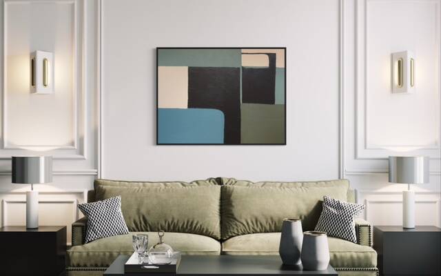 Original geometric painting