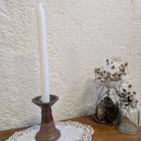 Vintage stoneware candlestick