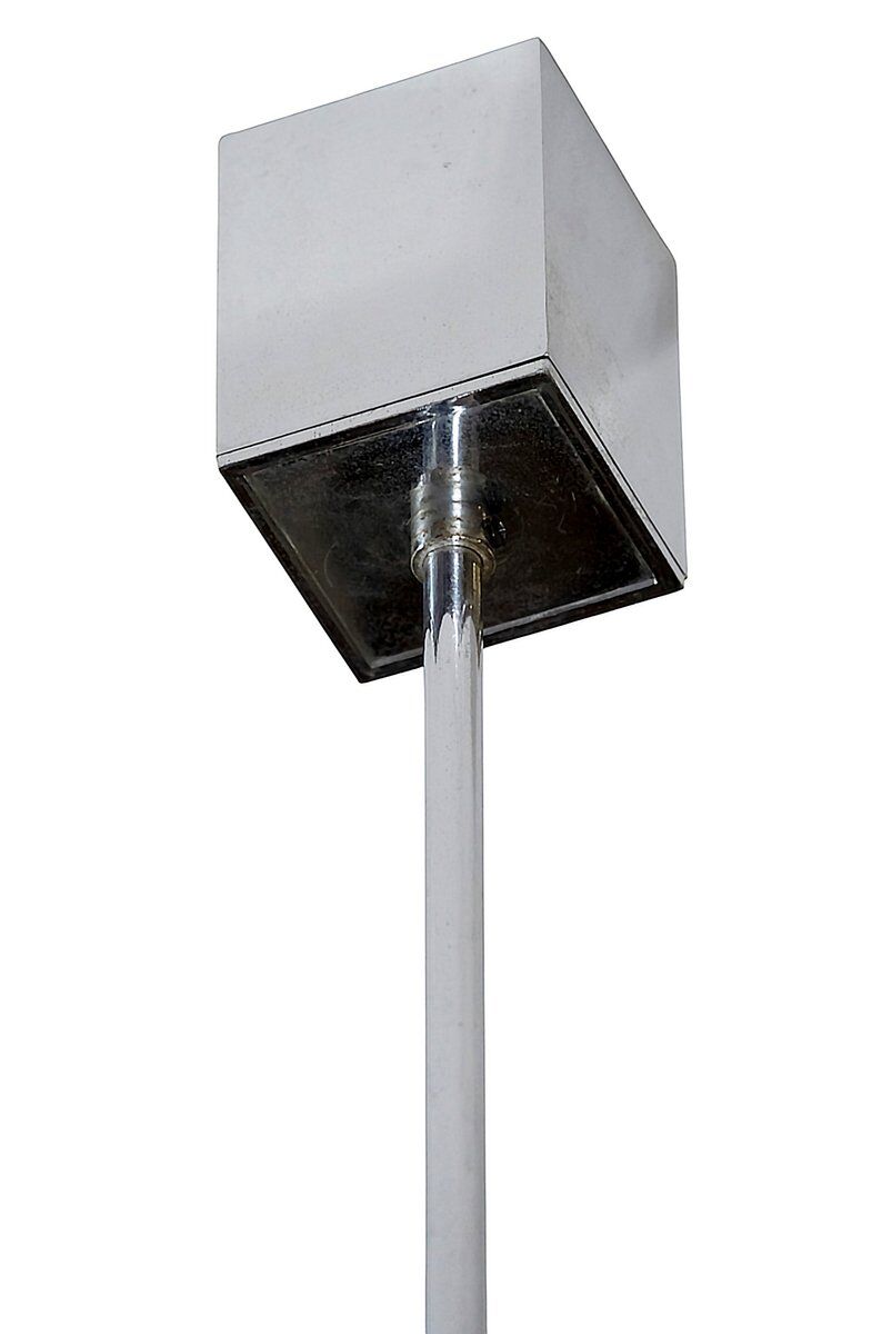 Mid-century modern Italian chrome and glass pendant light by Gaetano Sciolari, 1970
