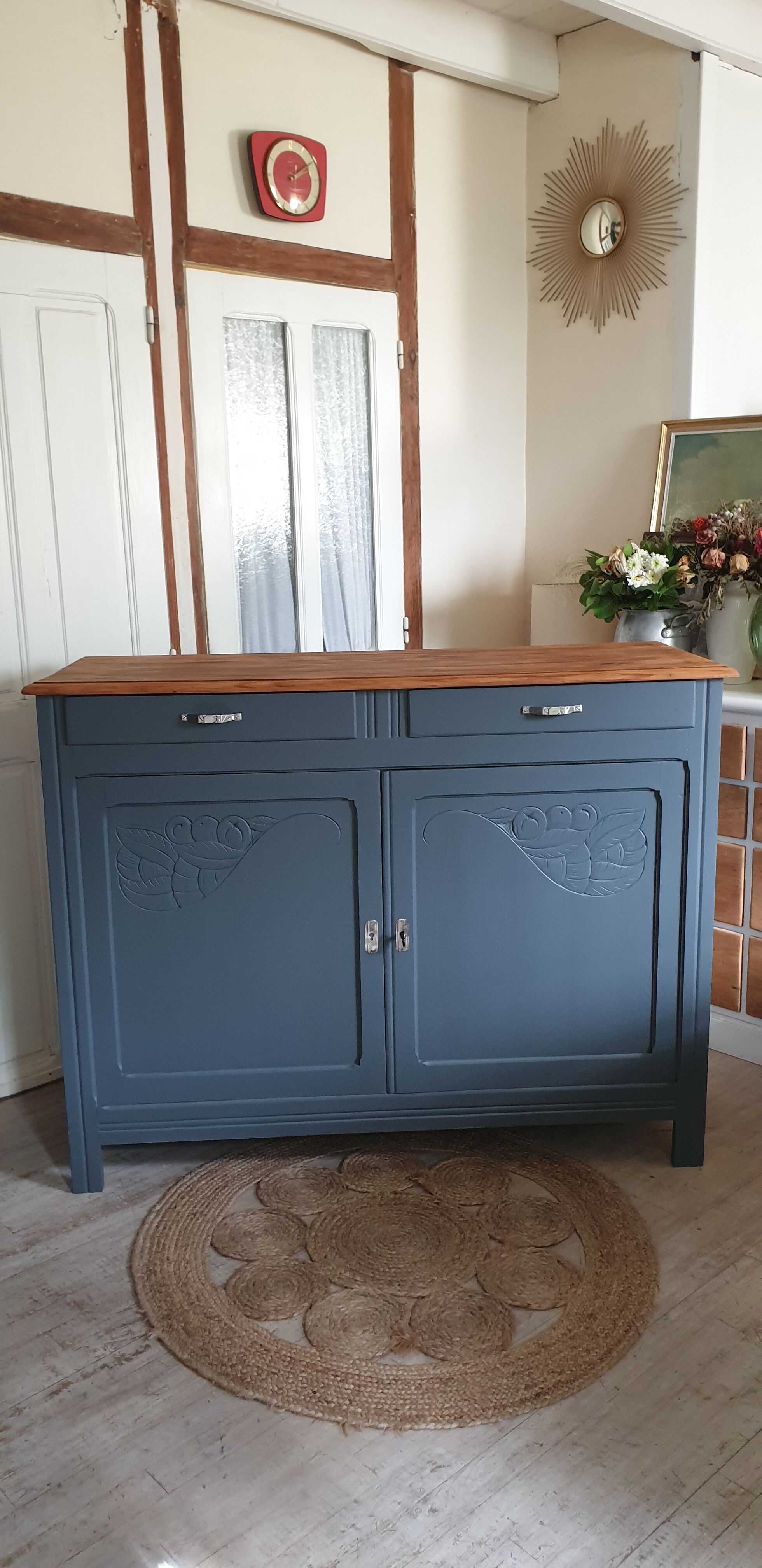 Grey art deco buffet