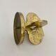 Brutalist bronze candleholder, 1970s