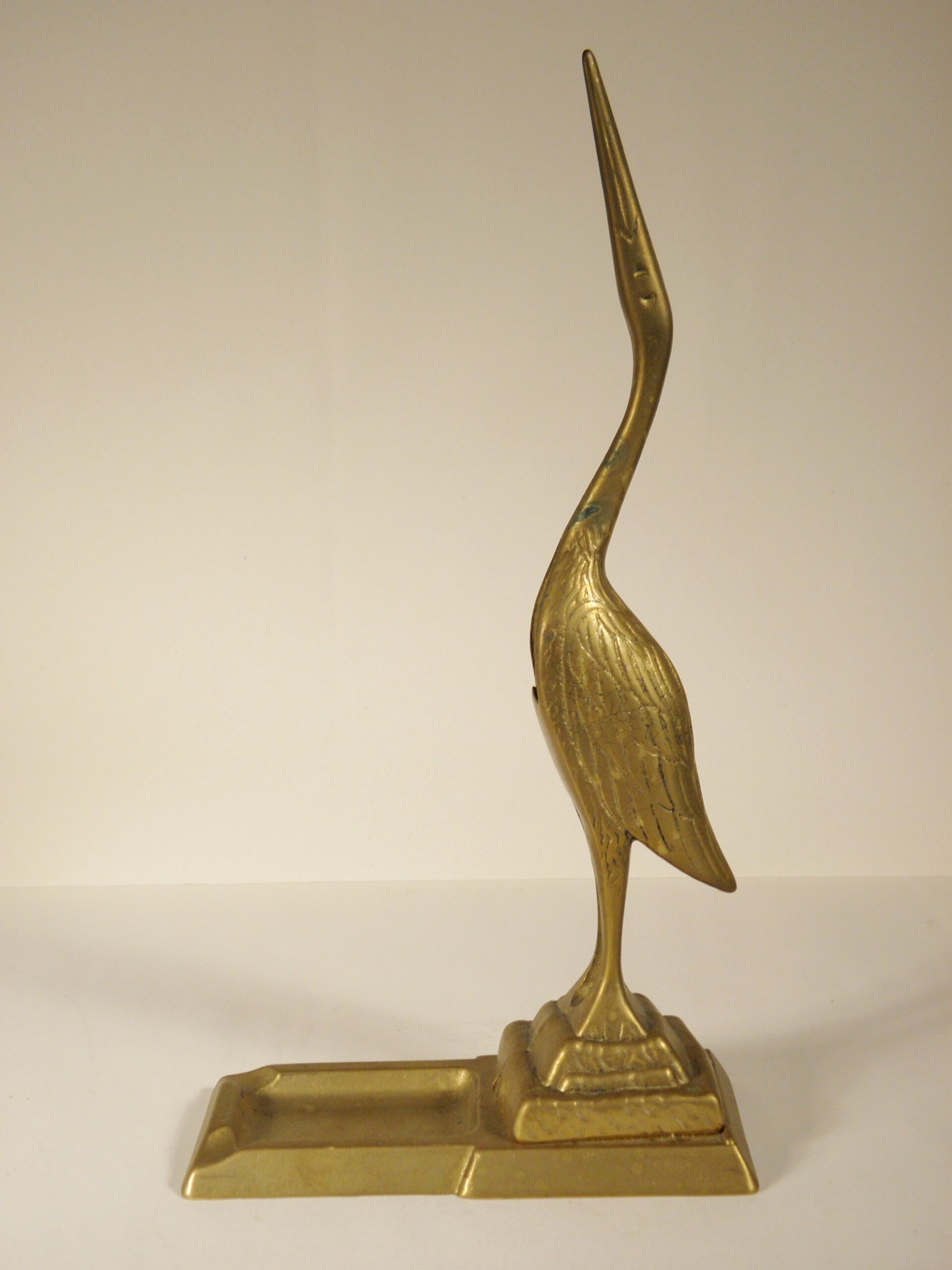 Brass "heron" ashtray
