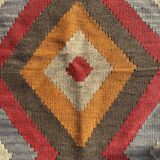 Multicoloured handmade wool kilim rug. Turkey, 1970s.