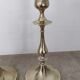 Pair of Toilet Candlesticks - Restoration Period - Early 19th Century - Brass