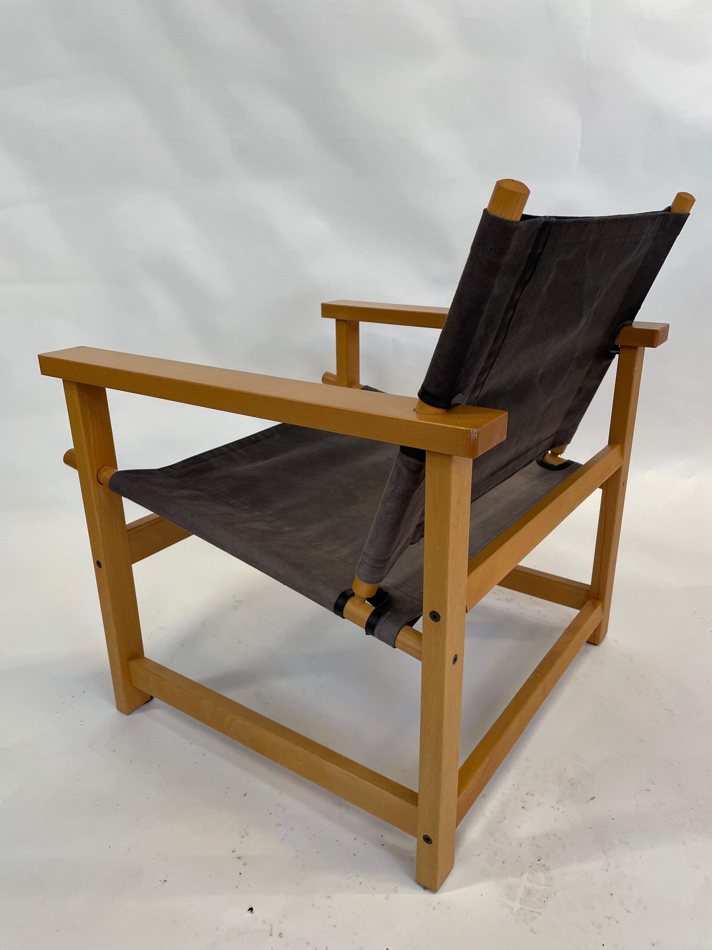 Vintage Safari Chair 1980s Hyllinge Møbler Denmark