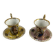 Tasses à café Napoléon en porcelaine début XXème